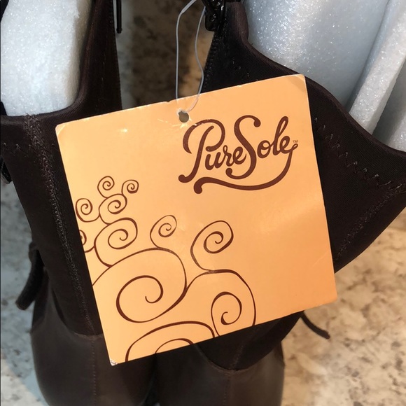 NWT Pure Sole Radisson Brown Leather Heeled Boot - Picture 8 of 12